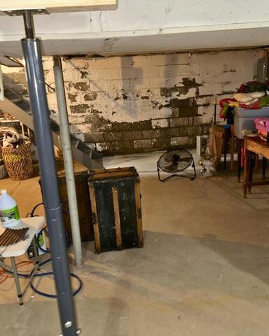 Peeling Basement Walls