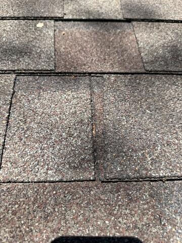 Cracked Asphalt Roofing