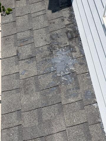 Shingles worn down