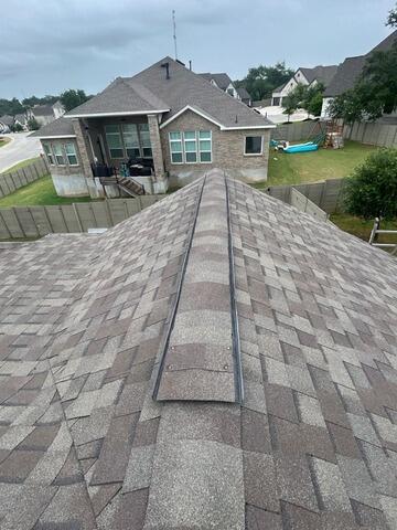 New Shingles and Ridge Detail - Sugarcane Drive, New Braunfels