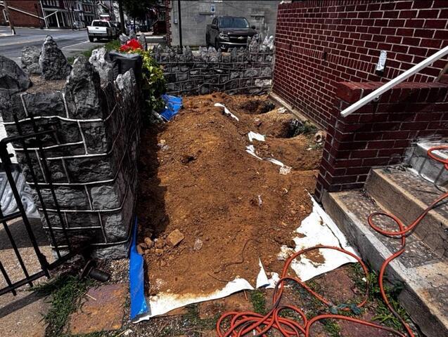 Digging the holes