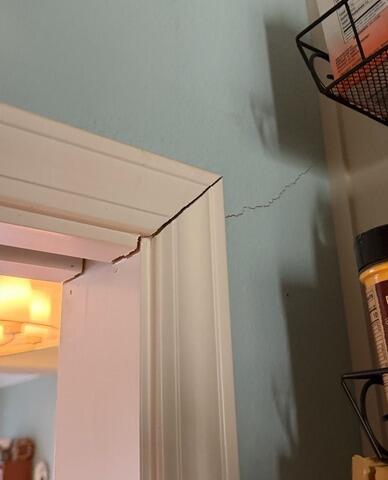 Cracks In Sheetrock and Separation of Door Frame