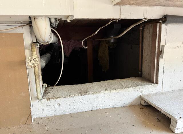 Old, Open Crawl Space Access