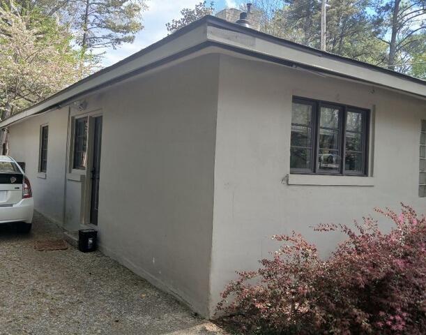 No gutters and damages fascia