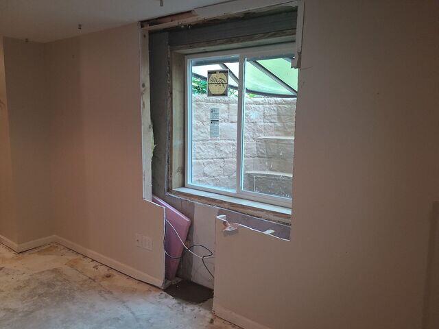 Egress Window Finished from the Inside