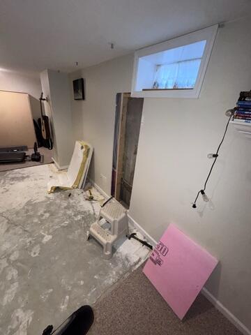 Before Installing an Egress Window - Interior View