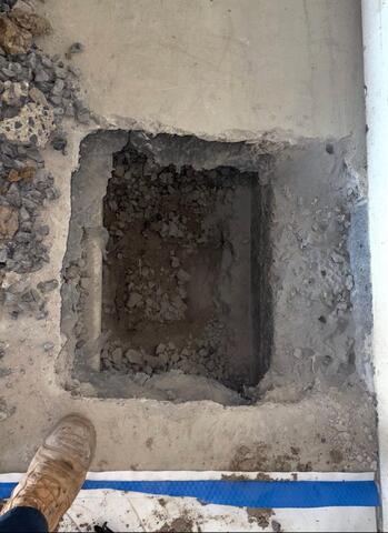Before push pier placement
