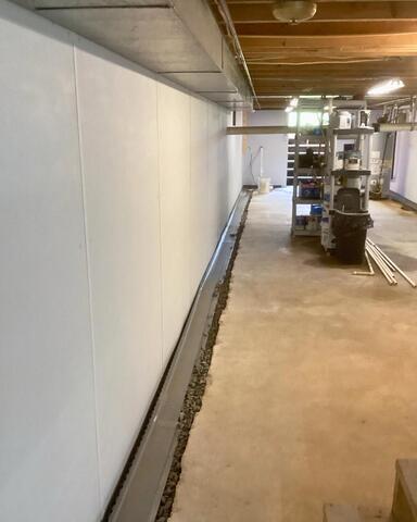 Interior Drainage System Installed