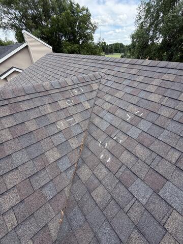 Marking the hail damage