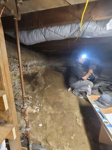 Crawl Space Cleanup In Progress