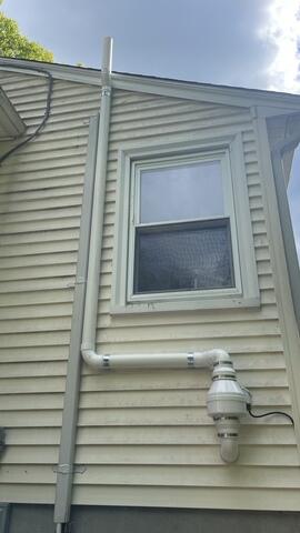 Exterior Exhaust Active Soil Depressurization system