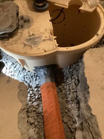 StarPipe Connected to Sump Pump