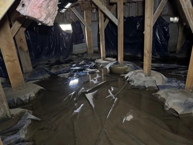 Standing Water Inside of Crawl Space