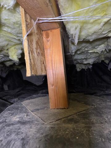 Shifting of Original Subfloor Post