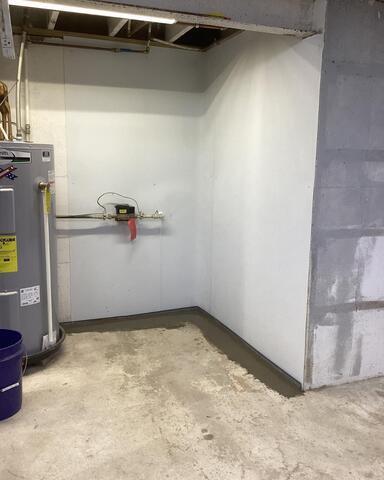 Clean and Bright Basement Wall Crack Repair