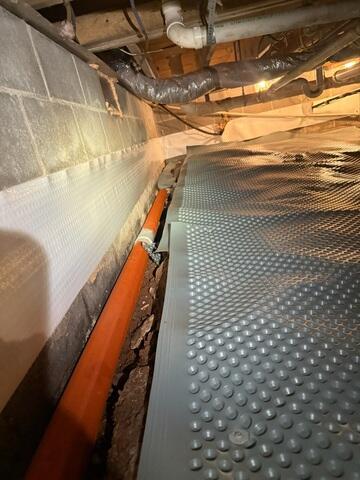 Perimeter Drainage System Installed