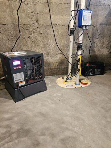 TripleSafe Sump Pump & SaniDry Sedona Dehumidifier