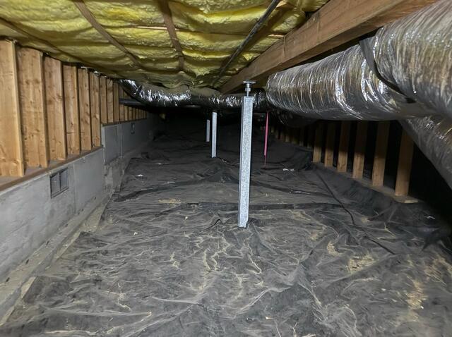 Damaged and Dirty Vapor Barrier
