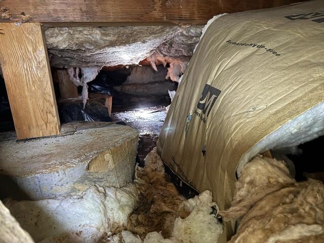 Fallen Subfloor Insulation