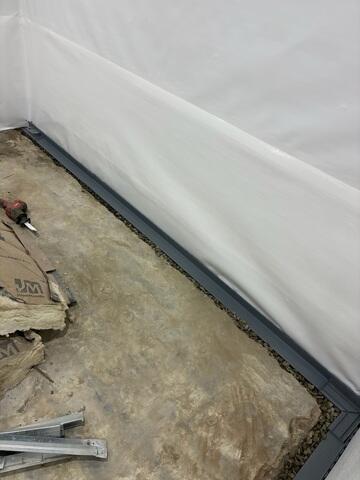 Basement Perimeter Drainage System Installation