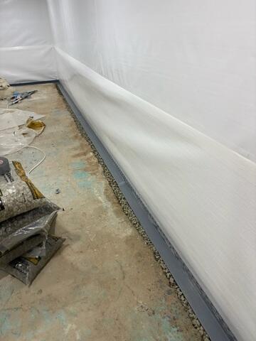 Basement Wall Barrier and Drainage System