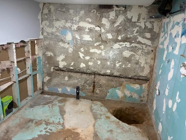 Basement Water Intrusion Repair Preparation