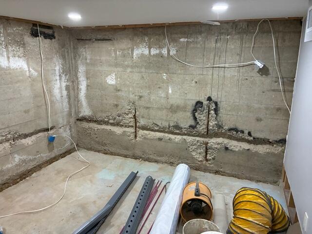 Foundation Wall Prepared for Waterproofing System