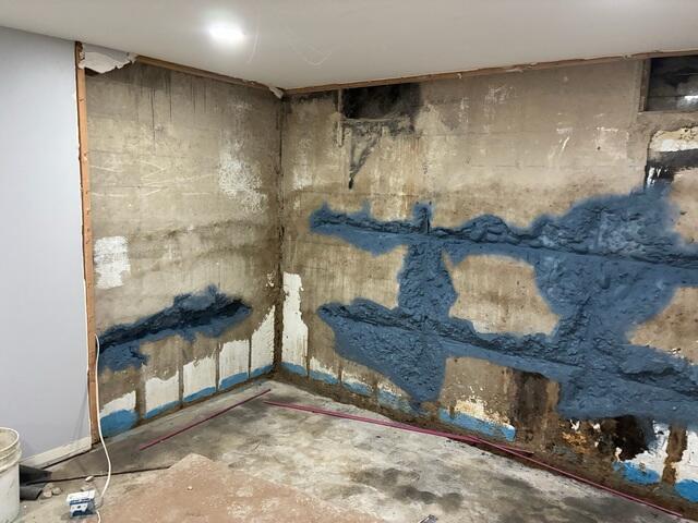 Foundation Repairs Before Basement Waterproofing Installation