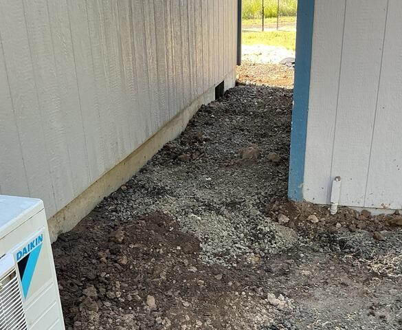 Finished Helical Pier Installation