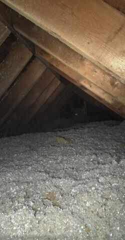 Fully Insulated Attic with Cellulose Insulation