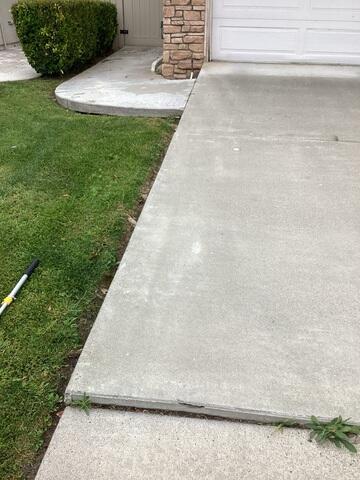 Sunken Driveway Concrete Before Leveling