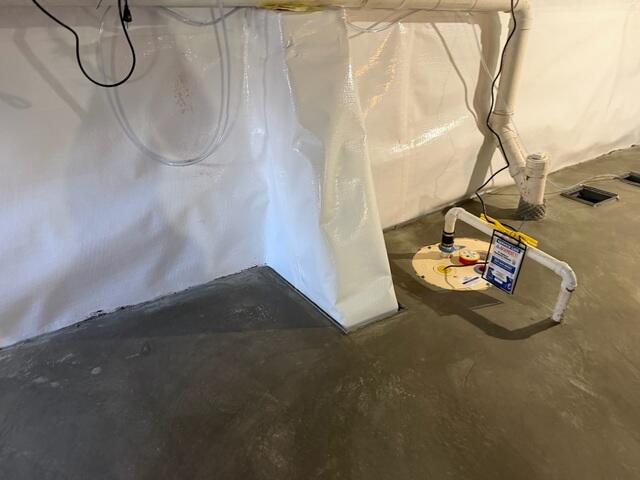 Newly Waterproofed Basement