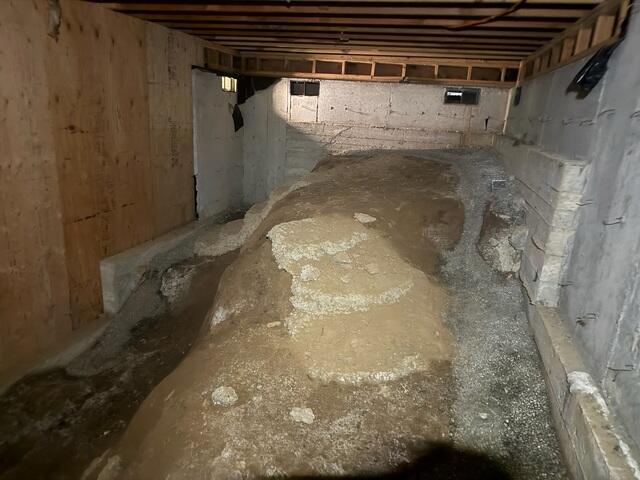 Sloped Crawl Space