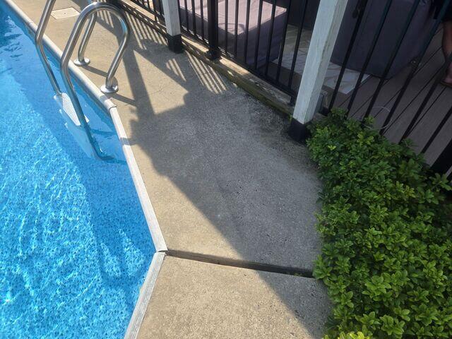 Uneven Pool Concrete
