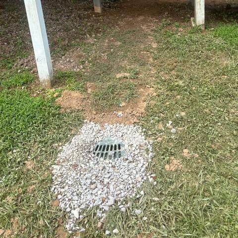Exterior Discharge Line with LawnScape