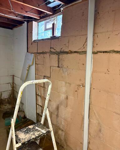 Large Basement Wall Crack