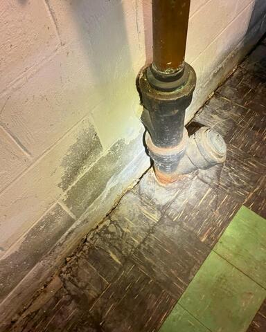 Stained and Cracked Floor Edges