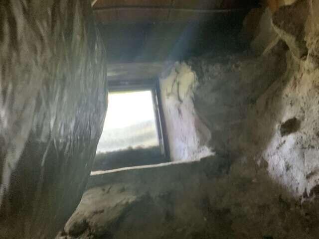 Interior Radon Piping - Before