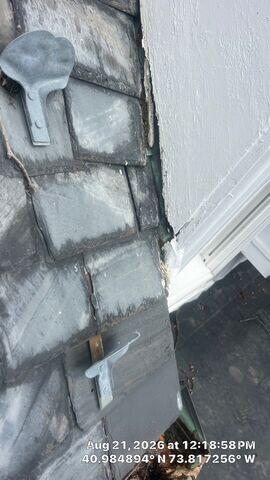 Roof Line shows cracked shingles