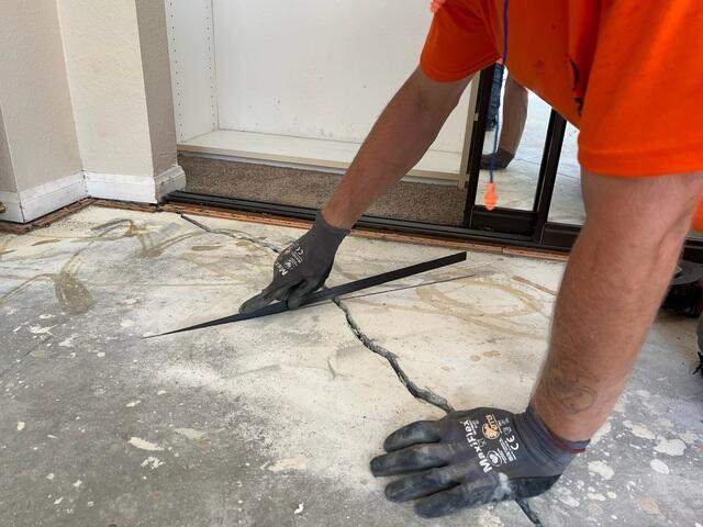 Crack Stitch Installation for Concrete Slab in Bonita, CA