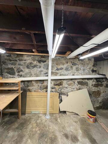 Interior Radon Piping - After