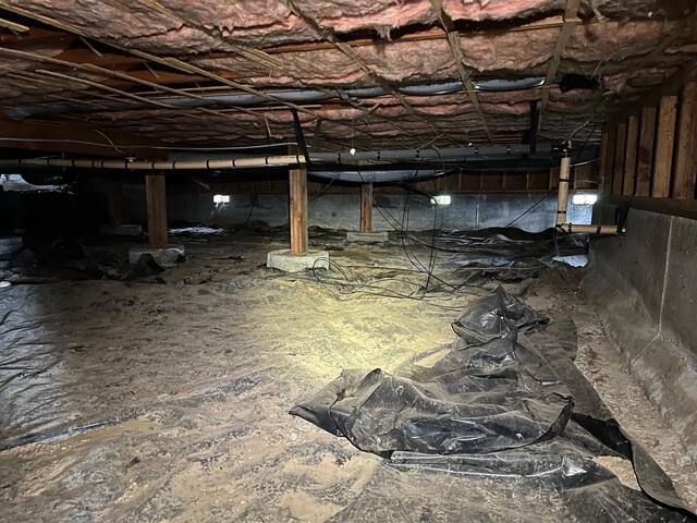 Evidence of Water Intrusion Into Crawl Space