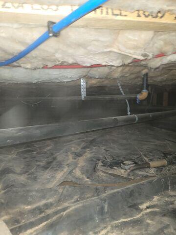 Sagging crawl space beams