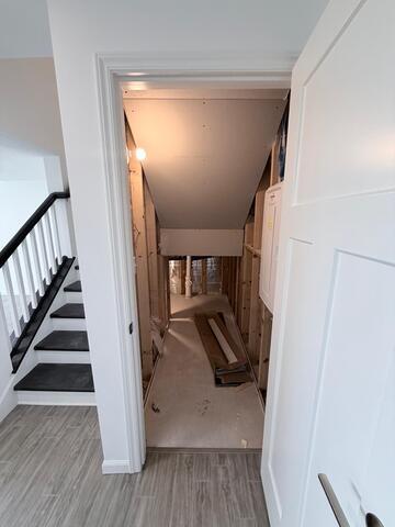 Under the stairs