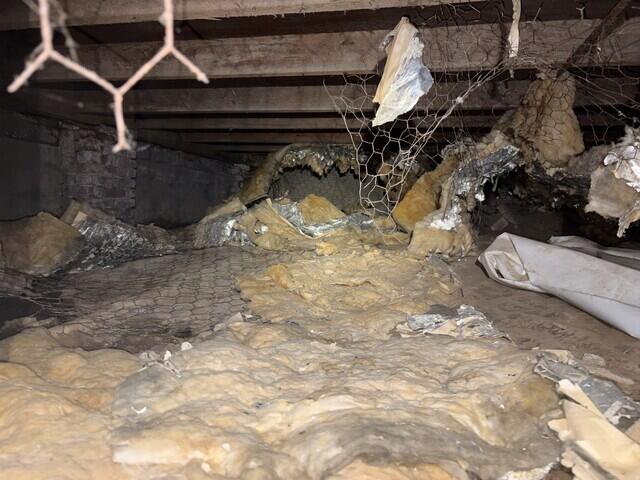 Crawl space debris