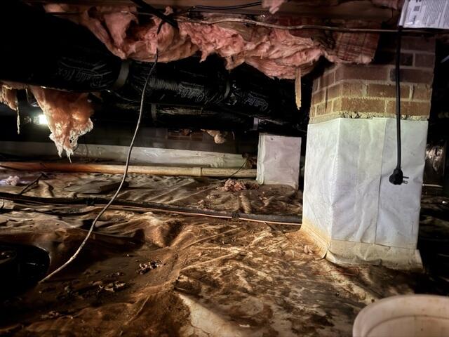 Before: A Damp, Unprotected Crawl Space in Clayton, NC