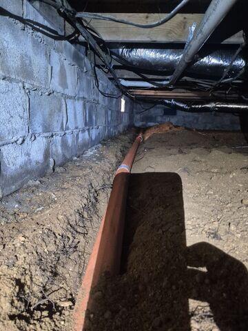Installing the Crawl Space Drainage System