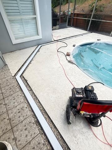 Preparing the Pool Deck for a New Drainage System