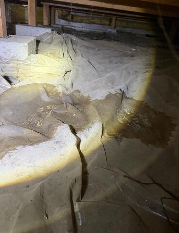 Soaked Vapor Barrier