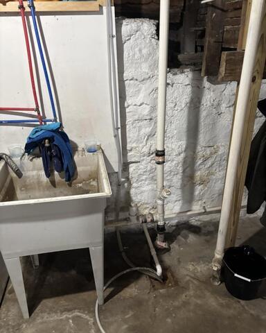 Open Basement Floor Drain